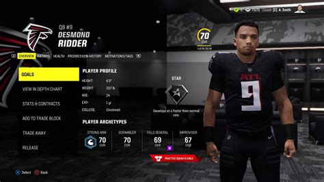 Madden 24 gives Ridder “Star” development trait as default. : r/falcons