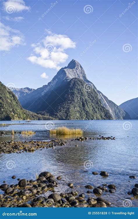 Mitre Peak In Milford Sound New Zealand Stock Photo Image Of Milford