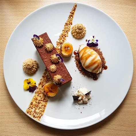 Chocolate Ganache Cake Toffee Cream Caramelized Banana Toffeegranola