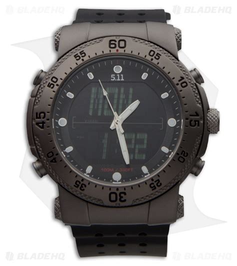 5 11 h r t tactical series titanium sniper watch black strap 59209