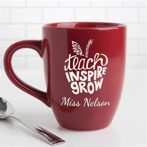 Personalized Bistro 14 5 Oz Coffee Mug For Teacher Customized Coffee Mug Teachers Appreciation