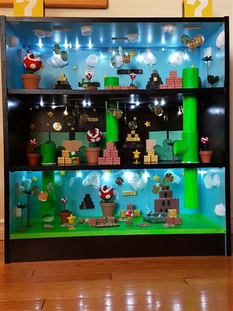 Super Mario Play Shelf Mario Crafts Mario Room Super Mario Diy