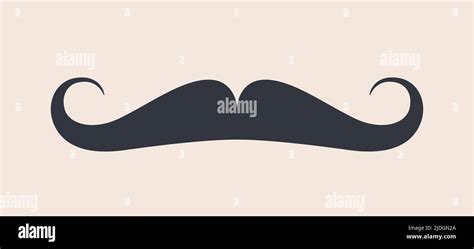 Black Mustaches Silhouette Black Vintage Moustache Isolated On White