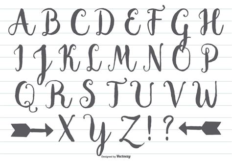 Here Is A Very Cute Hand Drawn Style Calligraphic Alphabet That You Are