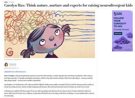 Carolyn Hax Think Nature Nurture And Experts For Raising