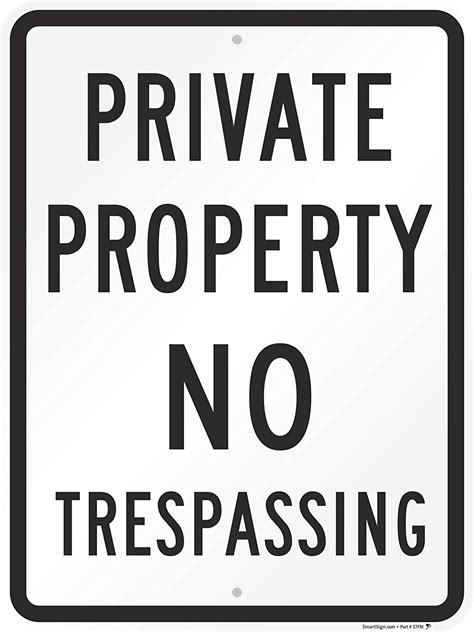 Smartsign 24 X 18 Inch Large Private Property No
