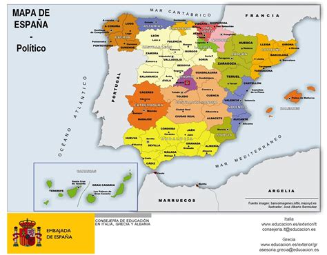 Mapa De España Por Comunidades Y Provincias Mapa De España Mapa