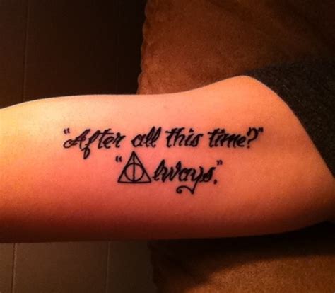 Whether it's the book or film version fans prefer, it all boils down to one thing: Always. • Contrariwise: Literary Tattoos