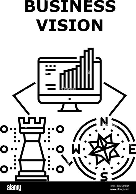 Business Vision Vector Concept Black Illustration Stock Vector Image