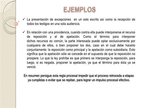 Let's get a new example. Principio eventualidad