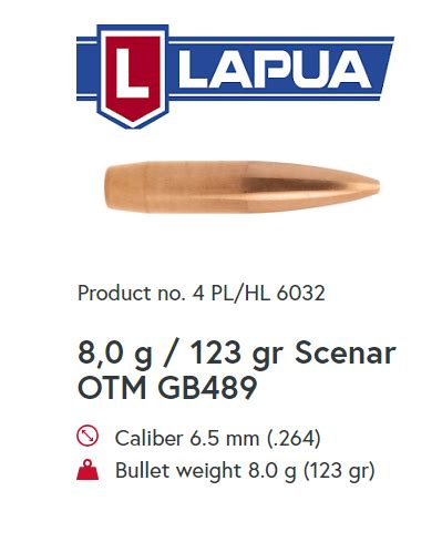 Lapua Mm Gr Scenar Otm Hpbt Bullets Feather Fur And Target