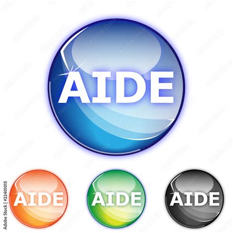 Vecteur Stock Picto Aide Icon French Help Collection Color Adobe