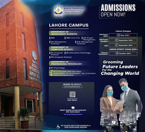 Admissions Open Fall 2021 Bahria University