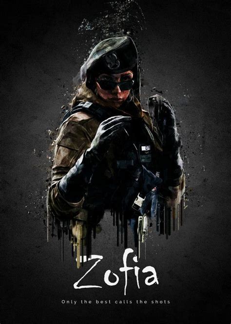 Zofia Gaming Poster Print Metal Posters Displate 4k Rainbow Six