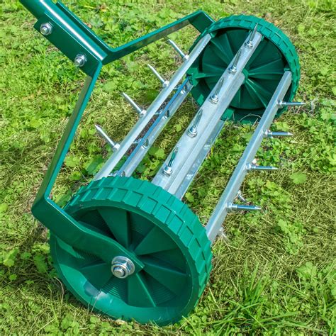 Outdoor Garden Std And Lrg Heavy Duty Lawn Grass Roller Aerator Seed Sand