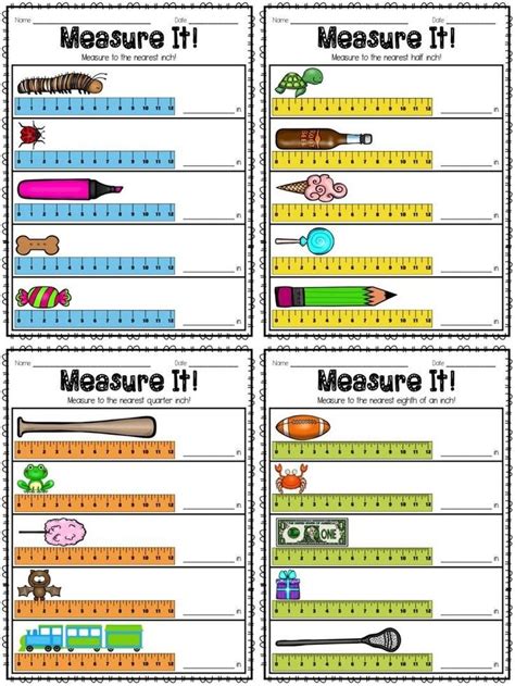 Inches Measurement Worksheet