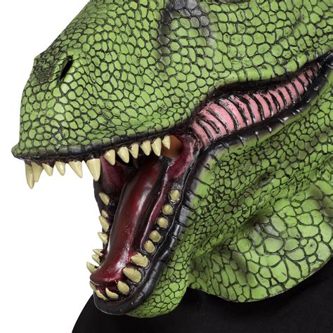 New Raptor T Rex Lizard Dinosaur Latex Mask Realistic Jurassic Adult