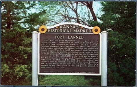 Fort Larned Historical Marker Kansas Memory
