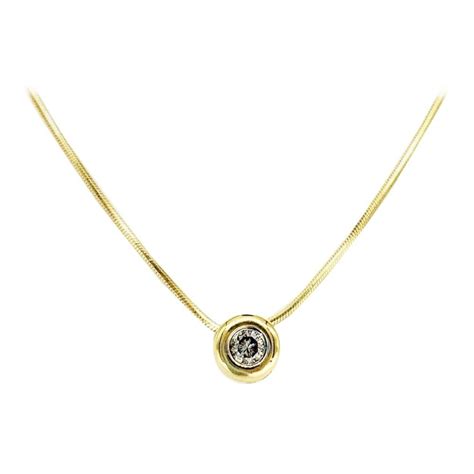 120 Carat Diamond Bezel Set Swivel Drop Necklace At 1stdibs