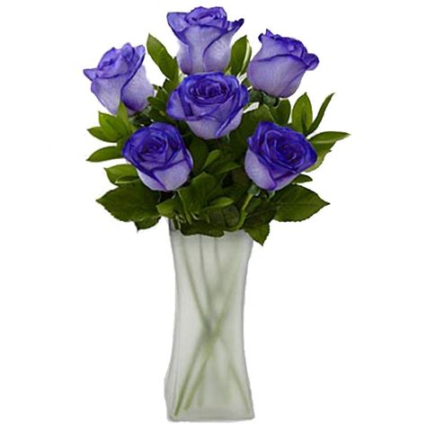 The Ultimate Bouquet Gorgeous Deep Purple Rose Bouquet In Clear Vase 6