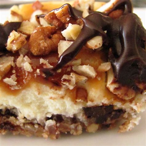A Piece Of Cake With Nuts And Chocolate On Top