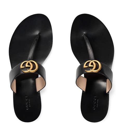 Gucci Leather Double G Sandals Harrods Hk