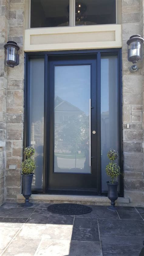 Frosted Glass Front Entry Door Toronto Residential Modern Doors