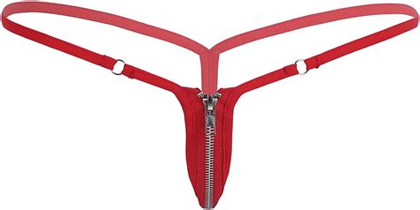 Iefiel Women Sexy Micro Mini Thongs G Strings T Back Bikini Zipper
