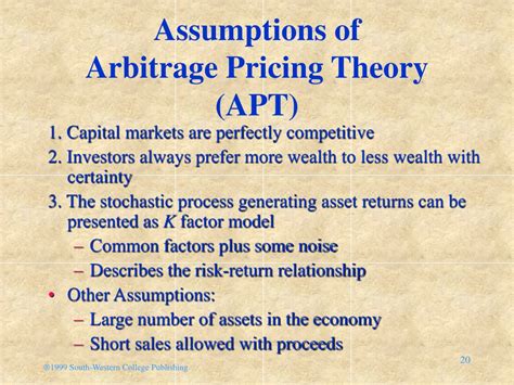 Ppt Chapter 10 Index Models And The Arbitrage Pricing Theory