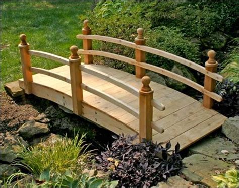 Japanese Garden Wooden Bridge Double Rail 4 To 12 Feet
