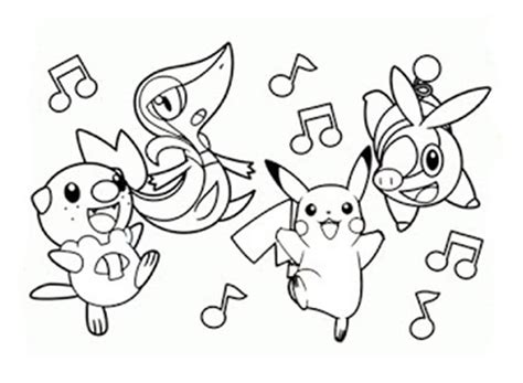 Tepig And His Friends In Pokemon Coloring Page Free Printable