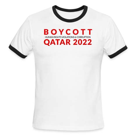 The Boycott Cup Boycott Qatar 2022 Ringer T Mens Ringer T Shirt