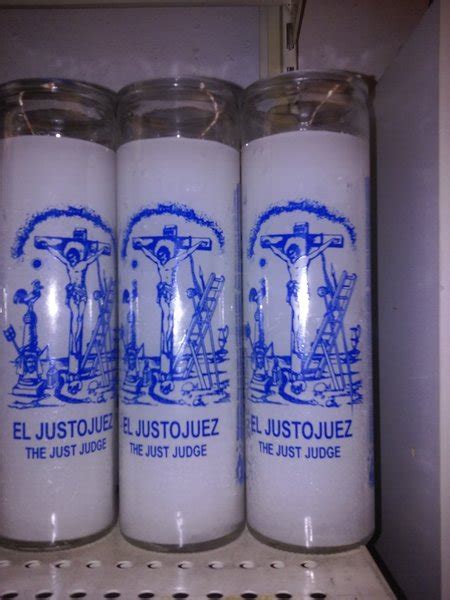 Just Judge White Candle El Justo Juez Botánica La Luz Divina
