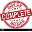Mission Complete Grunge Rubber Stamp On White Vector Illustration 