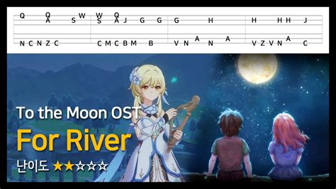 원신 하프 게임 To The Moon Ost For River │ Genshin Impact Lyre Note Youtube