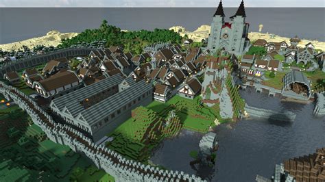 Minecraft city is a survival economy server. My server made this medieval city : Minecraft