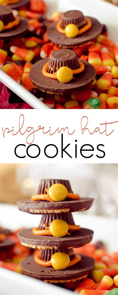 The recipes are pretty simple and your dinner guests or hostess will love you for offering a unique and creative dessert for thanksgiving (or christmas). Pilgrim Hat Cookies | Thanksgiving desserts