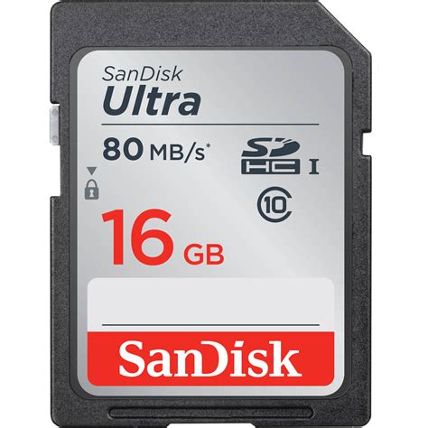 Sandisk 16gb Ultra Uhs I Sdhc Memory Card Sdsdunc 016g Gn6in Bandh