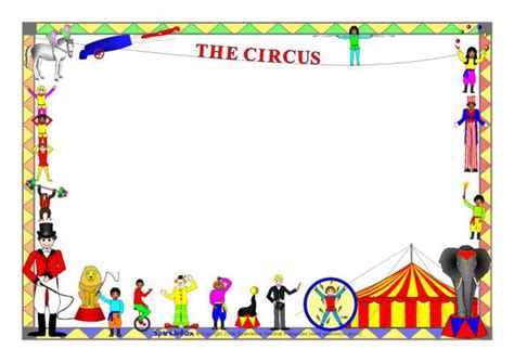 Circus Themed A4 Page Borders Sb2359 Sparklebox Page Borders