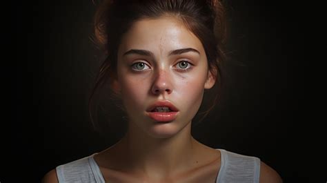 Premium Ai Image Girl Model Posing Facial Expression