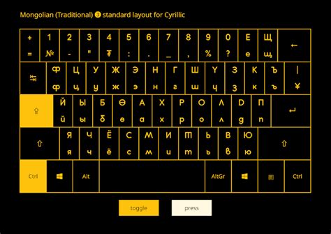 禾平音員 Mongolian Traditional Keyboard Layout For Windows 傳統蒙古文鍵盤佈置