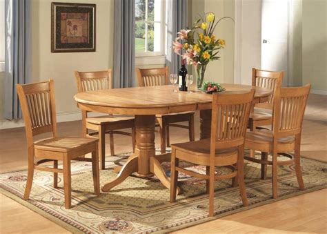 We have dining table sets available in a range of materials to give a modern, retro or more traditional look. 7 PC VANCOUVER OVAL DINETTE DINING ROOM SET TABLE AND 6 ...