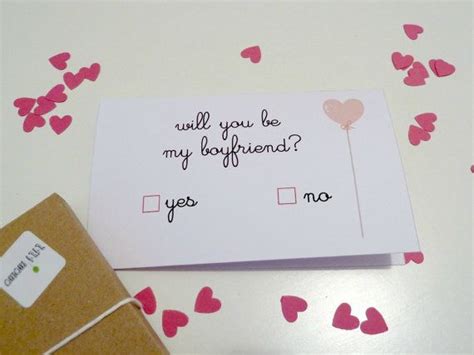 Valentine Card Will You Be My Boyfriend Happy By Lilimomo €300