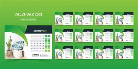 Premium Vector Desk Calendar 2021