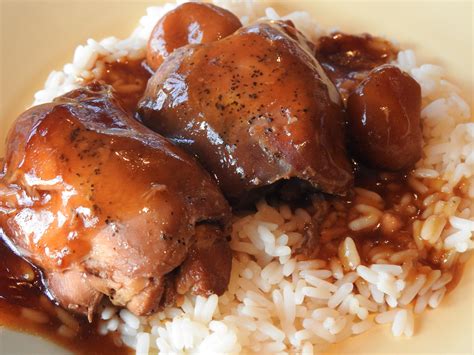 Serve over hot steamed rice. Crock-pot Teriyaki Chicken Thighs | Chicken thigh recipes ...