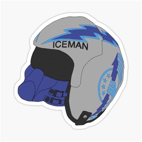 Iceman Kazansky Top Gun Flight Helmet Sticker For Sale By Carlyinrome