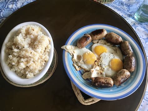 Longsilog Longganisa Sausage Sinangag Garlic Fried Rice Itlog Egg A Traditional