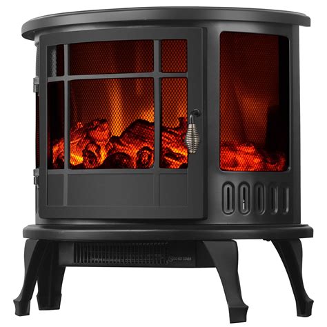 Uenjoy 1500w Heater 23 Standing Electric Fireplace Stove Realistic