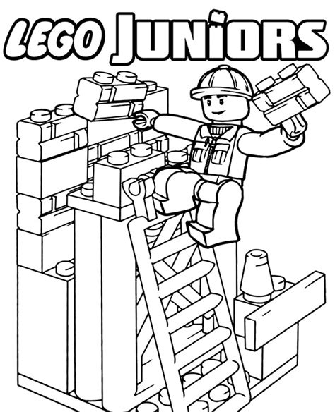 Zestaw klocków Lego Juniors kolorowanka do wydruku