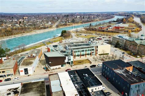 Aerial Of The City Hall In Welland Ontario Canada Editorial Photo